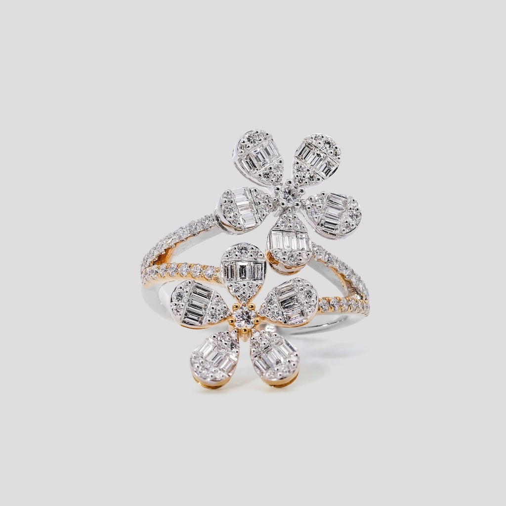 Blooming Flowers Diamond Ring