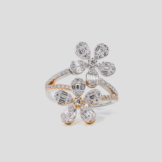 Blooming Flowers Diamond Ring