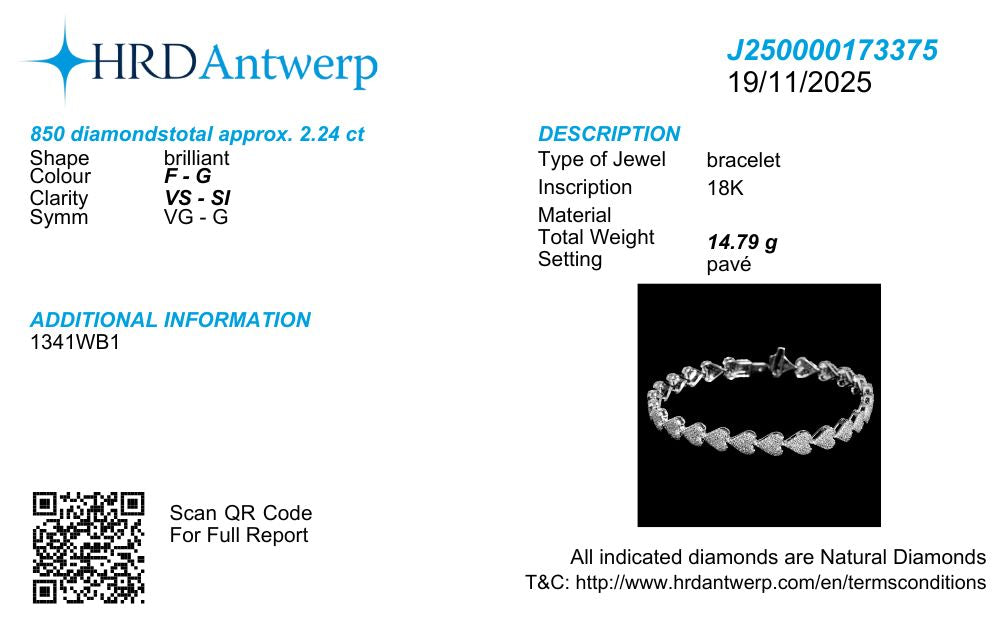 Graceful Dazzling Diamond Bracelet in 18k Gold