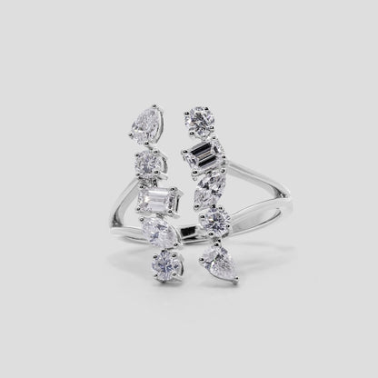 Diamond Bypass Engagement Ring
