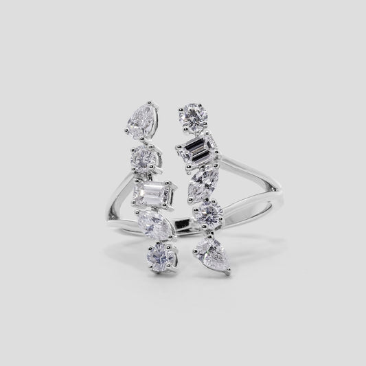 Diamond Bypass Engagement Ring