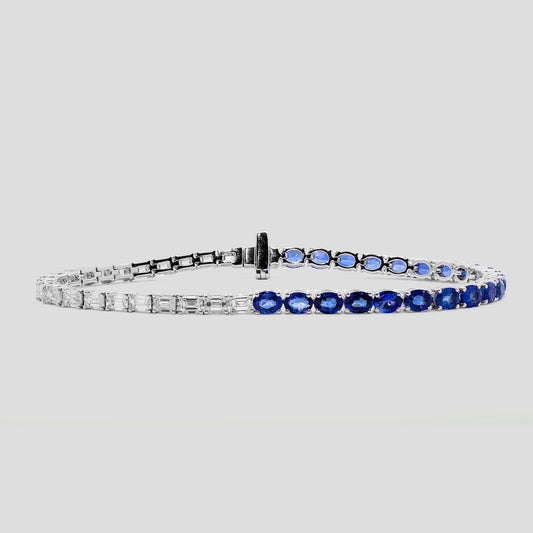 Timeless Blue Sapphire and Diamond Bracelet