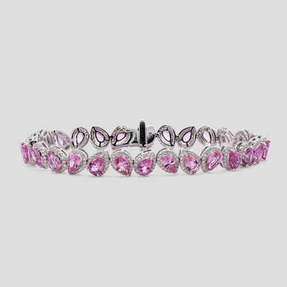 Millenia Pink Sapphire and Diamond Bracelet