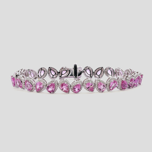 Millenia Pink Sapphire and Diamond Bracelet
