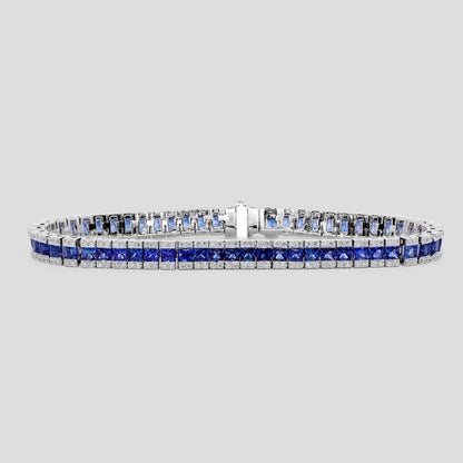 Ecstasy Tennis Bracelet in Blue Sapphire and Diamond