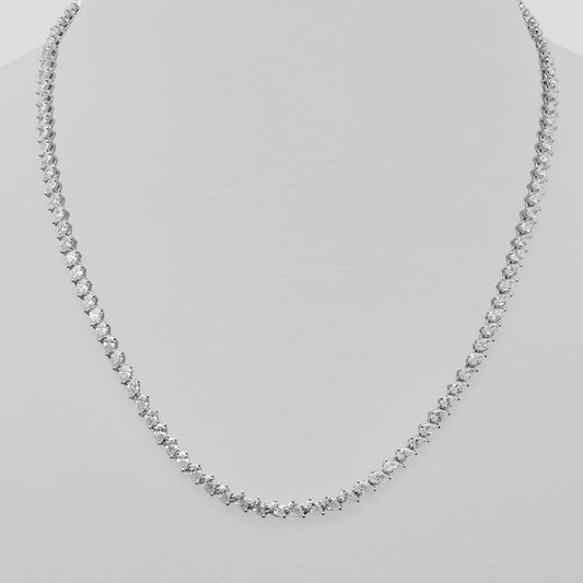 Premium Single Line Pear Diamond Necklace in 18k Gold