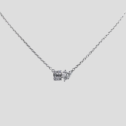 My Love Fancy Diamond Pendant with Chain (Adjustable) in 18k Gold