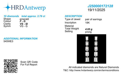 Luxury Diamond Dangler Earrings in 18k Gold