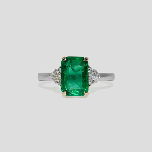 Classic Emerald and Diamond Ring