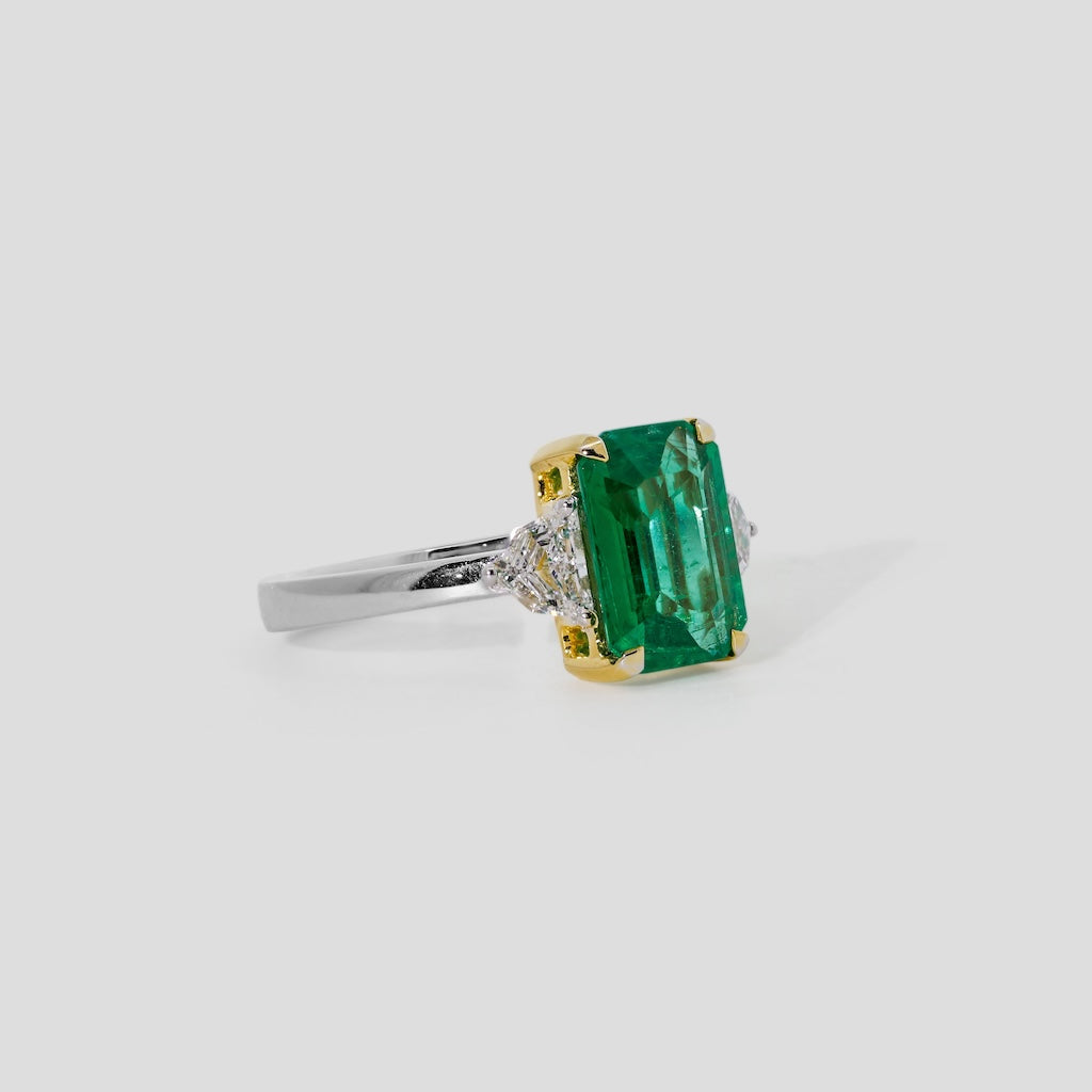 Classic Emerald and Diamond Ring