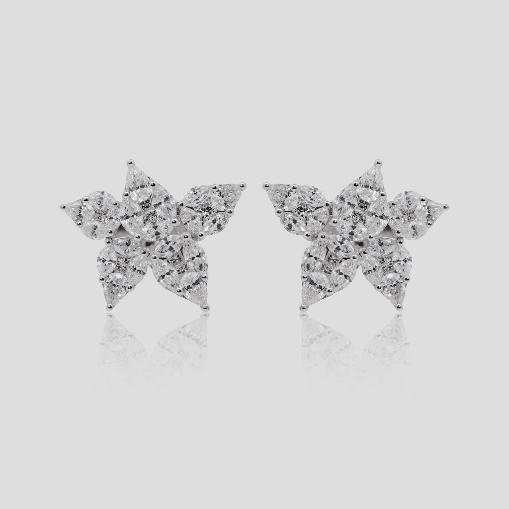 Butterfly Diamond Stud Earrings
