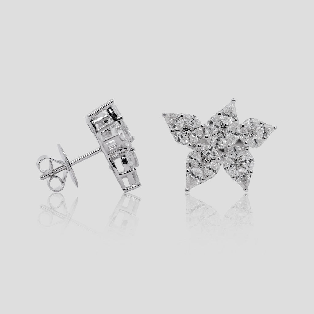 Butterfly Diamond Stud Earrings