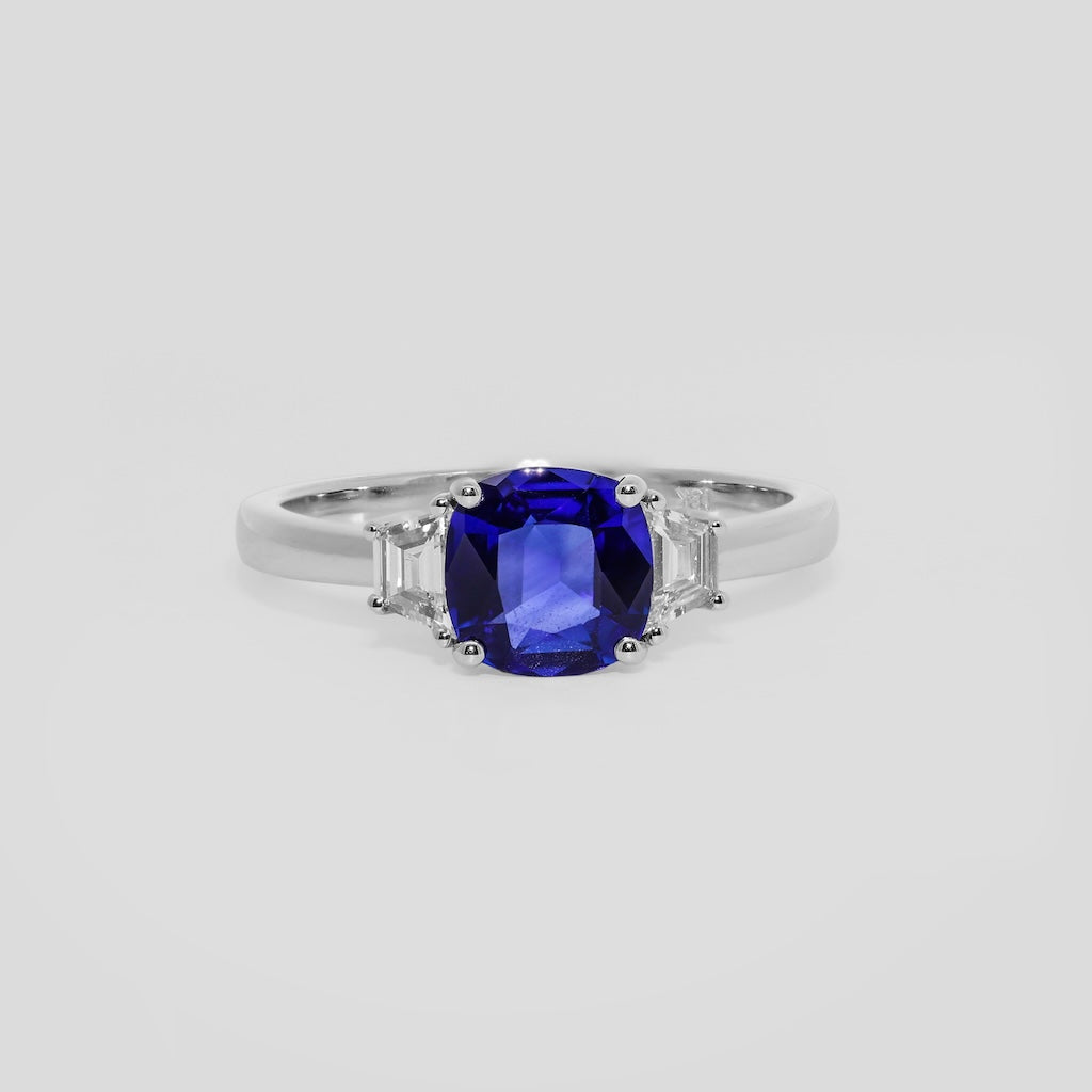Blue Sapphire Engagement Ring
