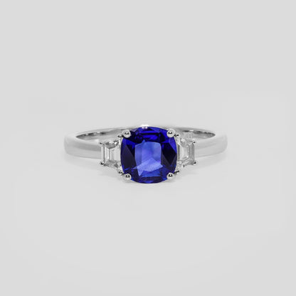 Blue Sapphire Engagement Ring
