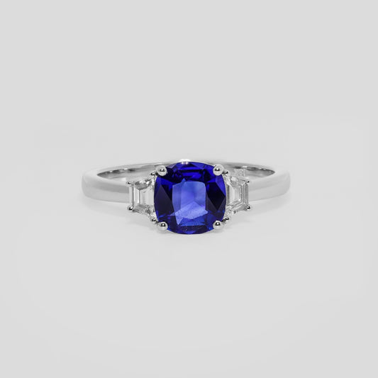 Blue Sapphire Engagement Ring