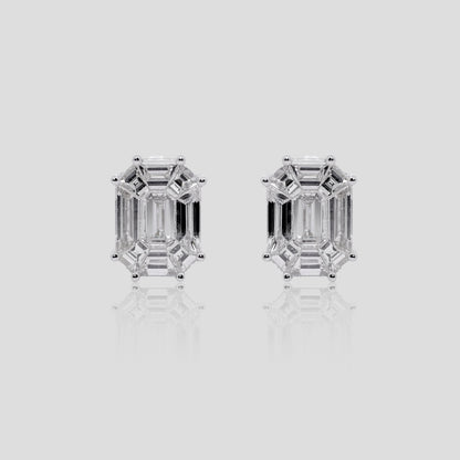 Fancy Piecut Diamond Stud Earrings