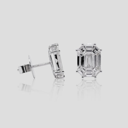 Fancy Piecut Diamond Stud Earrings
