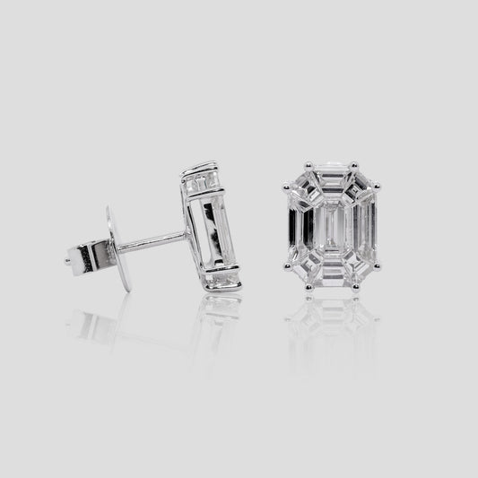 Fancy Piecut Diamond Stud Earrings
