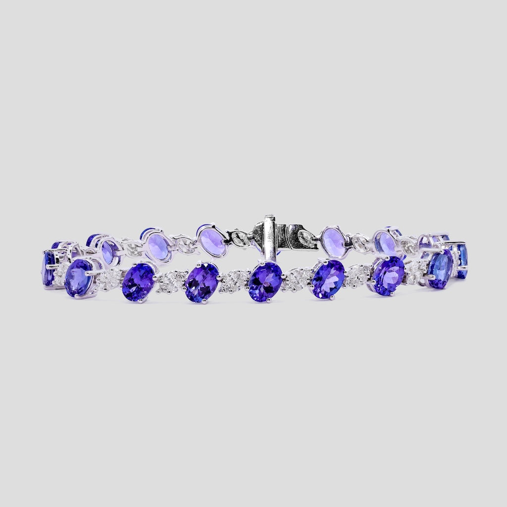 Tanzanite with Fancy Diamond Bracelet