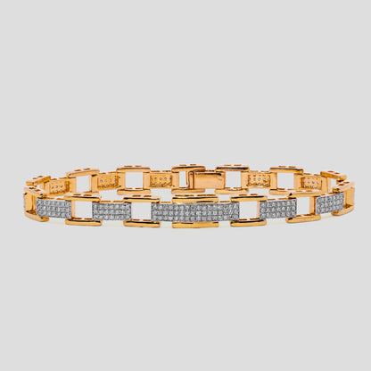 Vintage Styled Diamond Bracelet in 18k Gold