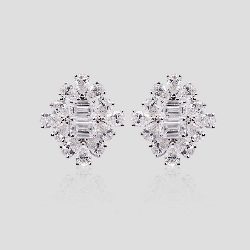 Fancy Diamond Stud Earrings