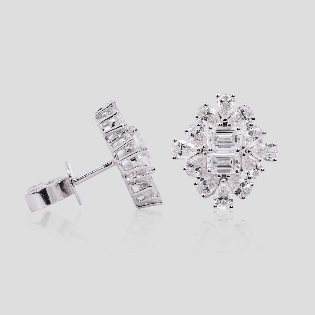 Fancy Diamond Stud Earrings