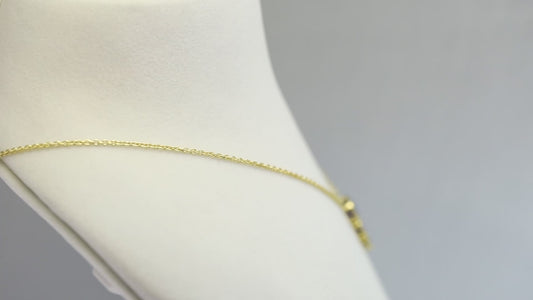 Infinity 3-Stone Tanzanite Pendant with Chain (Adjustable) in 18k Gold