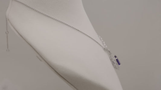 Bold and Beautiful Tanzanite & Diamond Necklace in 18k Gold
